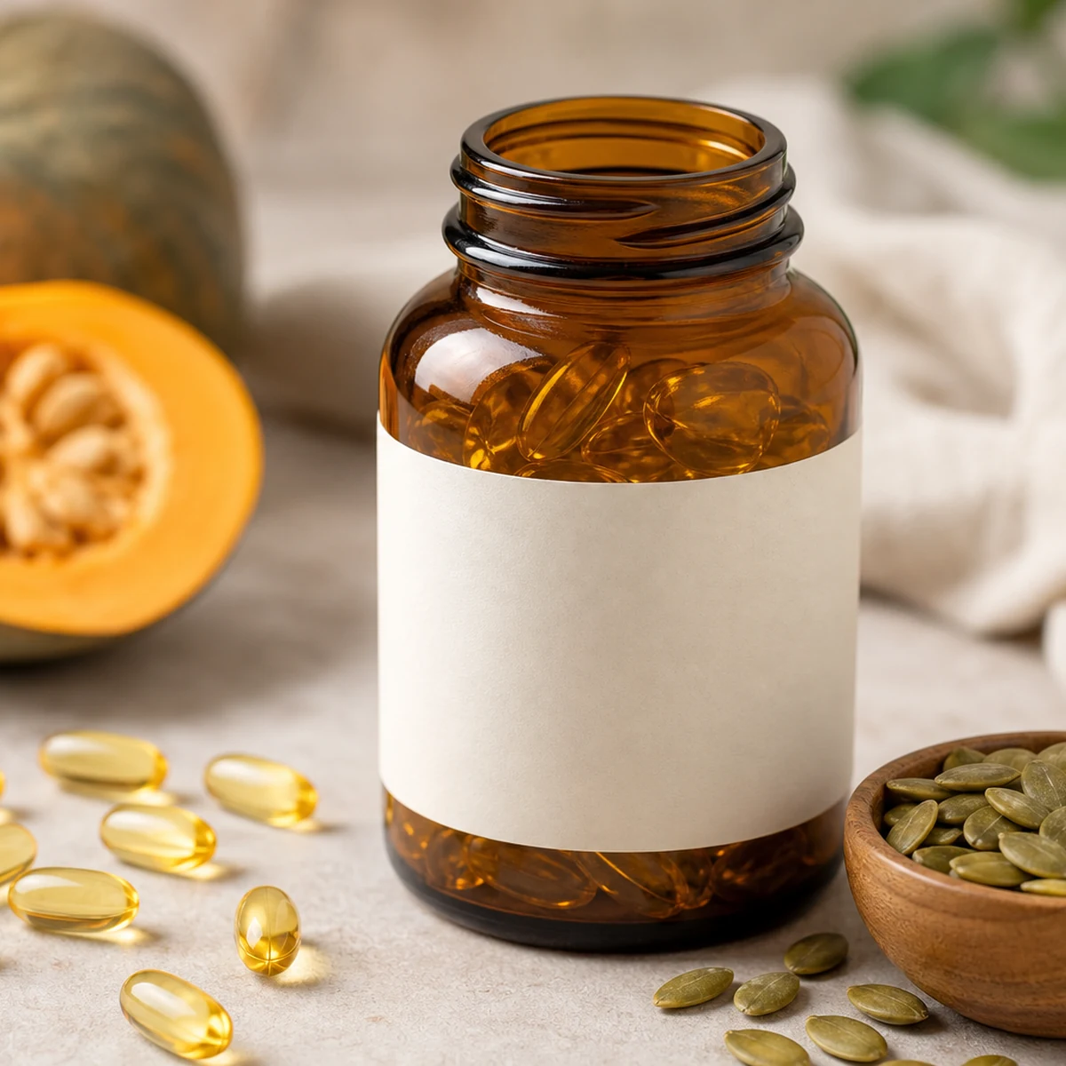 Pumpkin Seed Oil Hair Capsules (60-Count)